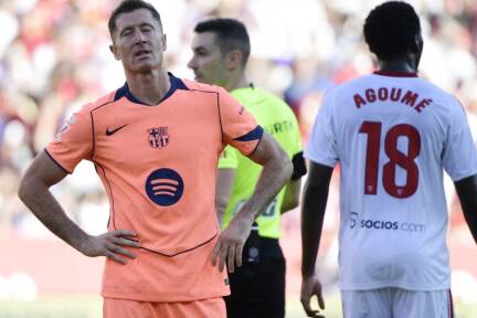 Verschossener Elfer mit Folgen: Barca-Stürmer Lewandowski 