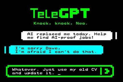 Ein Dialog mit 'TeleGPT' ist eines der Teletext-Kunstwerke 
