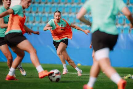 Großer Einsatz im Abschlusstraining der Österreicherinnen, im Bild die Salzburgerin Sophie Hillebrand.  