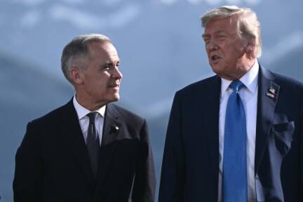 US-Präsident mit kanadischem Premier Carney (Archivbild) 