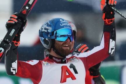 Marco Schwarz jubelte über den zweiten Platz.  