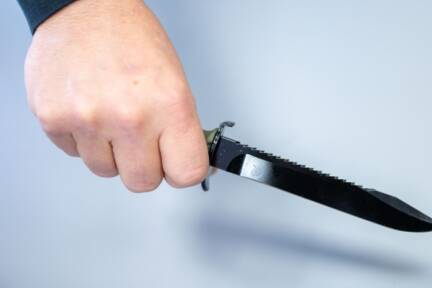 Tatwerkzeug meist ein Messer 