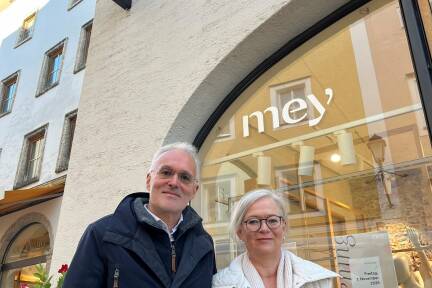 Von Palmers zu „mey“: Peter und Irmgard Ganzer. 