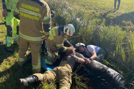 Schweißtreibender Einsatz für die Feuerwehr Bad Hofgastein. 