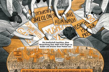 Mitten in der ukrainischen Geschichte.