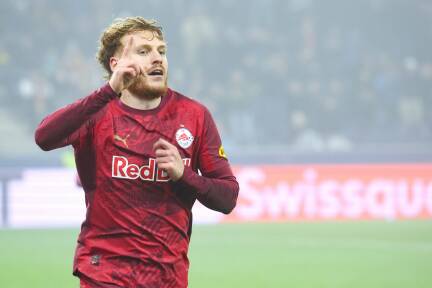 Yobe Vertessen brachte Salzburg 1:0 in Führung. 