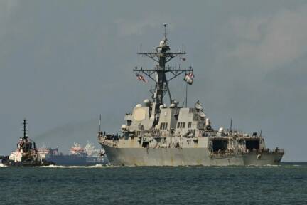 Ein US-Kriegsschiff auf dem Weg in Richtung Venezuela 