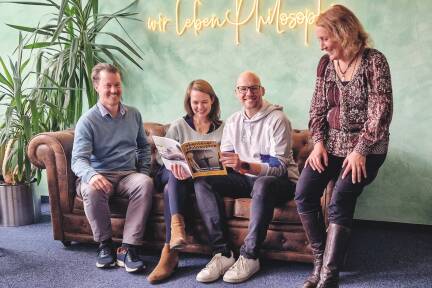 Teil des Teams hinter der Neuen Akropolis sind Rupert Hohensinn, Chloé Ackaert, Jürgen Morak und Leiterin Charlotte Bury.  