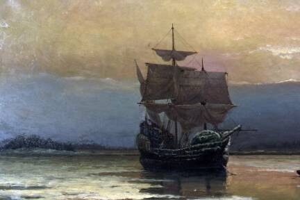 1620: Mit 120 englischen Puritanern an Bord trifft die „Mayflower“ vor Cape Cod (heute Provincetown in Massachusetts) ein. 