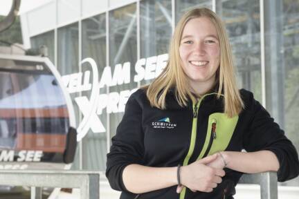 Von Lehre mit Matura bis zur Betriebsleiterprüfung: Die Schmittenhöhebahnen sind stolz auf ihre „Vorzeigetechnikerin“ Celina Schuster, die es als einige von wenigen Damen in diesen Beruf geschafft hat.  