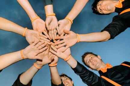 A-Capella-Ensemble „Vokale Randale“ gegen Gewalt an Frauen.  