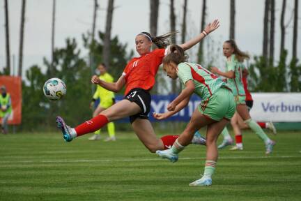 Maya Lampl im Einsatz für Österreich.  