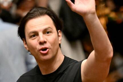 Dirigent Teodor Currentzis anlässlich der Fotoprobe zur Oper „Herzog Blaubarts Burg“ von Bela Bartok am Freitag, 22. Juli 2022, in der Felsenreitschule. 