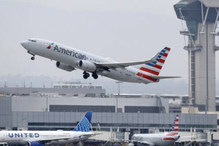 American-Airlines-Jet in Los Angeles dieser Tage 