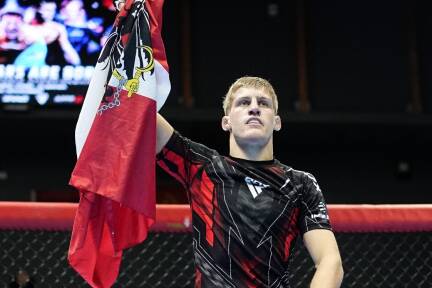 Elias Erber holte sich vor 1000 Leuten in Graz seinen ersten Sieg im Profi-Geschäft. 