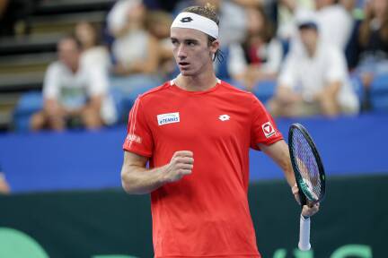 Lukas Neumayer ist bereit für den Davis Cup in Italien. 