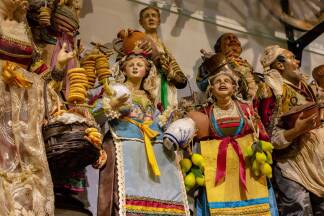 Figuren der Krippe von San Gregorio Armeno in Neapel.  