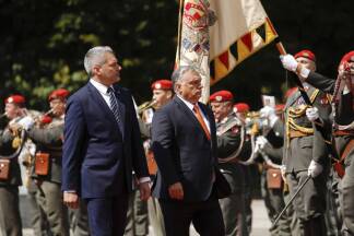 Bundeskanzler Karl Nehammer und Ungarns Ministerpräsident Viktor Orbán. 