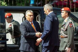 Bundeskanzler Karl Nehammer und Ungarns Ministerpräsident Viktor Orbán. 