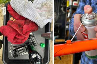 Schließlich werden mit Öl oder Fetten alle beweglichen Teile behandelt, um die Reibung beim Schalten oder Bremsen möglichst gering zu halten. Schließlich werden mit Öl oder Fetten alle beweglichen Teile behandelt, um die Reibung beim Schalten oder Bremsen möglichst gering zu halten.