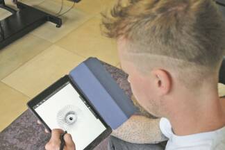 Skizzen werden vorab am iPad gefertigt. 