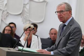 Landeshauptmann Wilfried Haslauer (ÖVP) am Montagvormittag.  