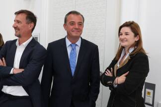 Das blaue Regierungsteam: Zauner, Pewny, Svazek. 