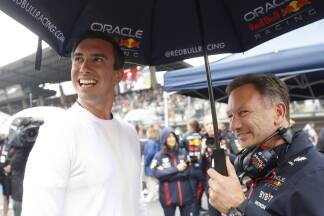Red-Bull-Erbe Mark Mateschitz und Christian Horner hatten viel Spaß in Spielberg. 