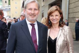 Wüstenrot Generaldirektorin Susanne Riess-Hahn zusammen mit ihrem Ehemann, EU Kommissar Johannes Hahn bei Figaro.  