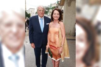 Kunstsammler Muck Flick mit Ehefrau Corinne. 