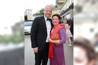 Haubenkoch Andreas Döllerer mit Ehefrau Christl.  