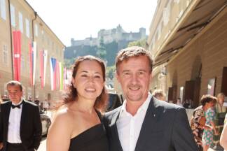 Landesrat Martin Zauner und Manuela Koppitsch.  