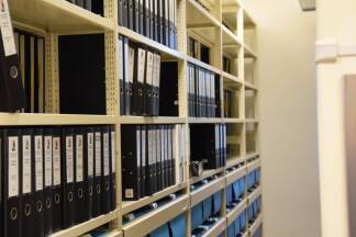 Das Archiv im Erdgeschoss füllt sich bereits. Das Archiv im Erdgeschoss füllt sich bereits.