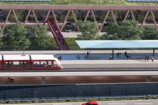 Die Bahn soll parallel zur Westautobahn beim Messezentrum halten.  