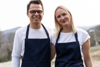 Der Dritte im Bunde: Thomas Ferrand mit Anna Sattler. Der Dritte im Bunde: Thomas Ferrand mit Anna Sattler.