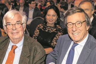Willi Lanz (Trachten Lanz) und Rudolf Weinberger (Eisenwerk Sulzau-Werfen).  Willi Lanz (Trachten Lanz) und Rudolf Weinberger (Eisenwerk Sulzau-Werfen).