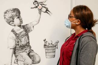 Das Wandgemälde in der Uniklinik von Southhampton war eine Ehrerbietung für das medizinische Personal in der Coronapandemie.  