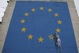 Banksys künstlerischer Kommentar zum Brexit.  