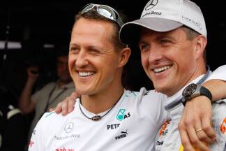 Die Formel-1-Brüder Michael und Ralf Schumacher. 