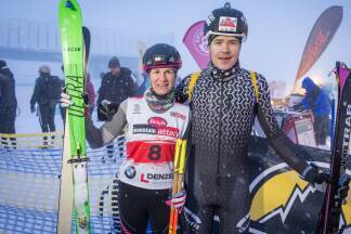 Sieger beim Schattberg Race: Tina Fischl und Toni Tähti. Sieger beim Schattberg Race: Tina Fischl und Toni Tähti.