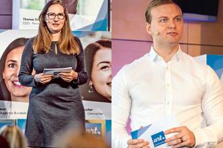 Die SN-Redakteure Stefanie Schenker und Michael Switil führten als Moderatoren durch die Sessions.  Die SN-Redakteure Stefanie Schenker und Michael Switil führten als Moderatoren durch die Sessions.