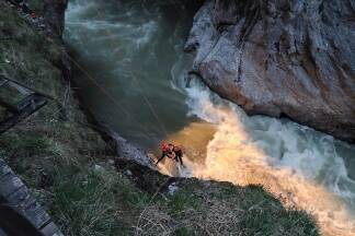 Die Suchaktion wurde am Samstagabend abgebrochen und am Sonntag fortgeführt. 