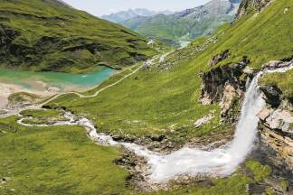 Wasser gibt es entlang der Großglockner Hochalpenstraße, wie hier am Nassfeldspeicher, genug.Bild:  grossglockner.at, michael Rudolf 