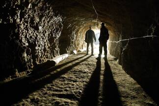 Lokalaugenschein der SN im Imbergstollen im Kapuzinerberg. 