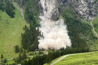 Felssturz im Untersulzbachtal. 