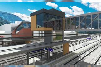 Der neue Bahnhof in Bad Gastein (Visualisierung). 