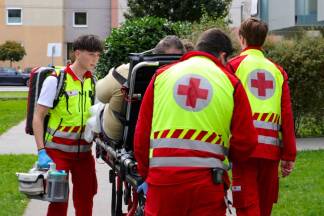 Feuerwehreinsatz an der Strubergasse.  Feuerwehreinsatz an der Strubergasse.