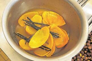 Kandierte Orangen mit Vanilleschoten 