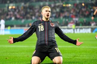 Romano Schmid jubelte über sein 1:0. 