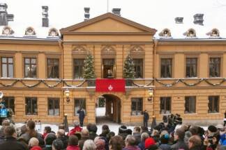 Das Ausrufen des Weihnachtsfriedens in Turku.  Das Ausrufen des Weihnachtsfriedens in Turku.
